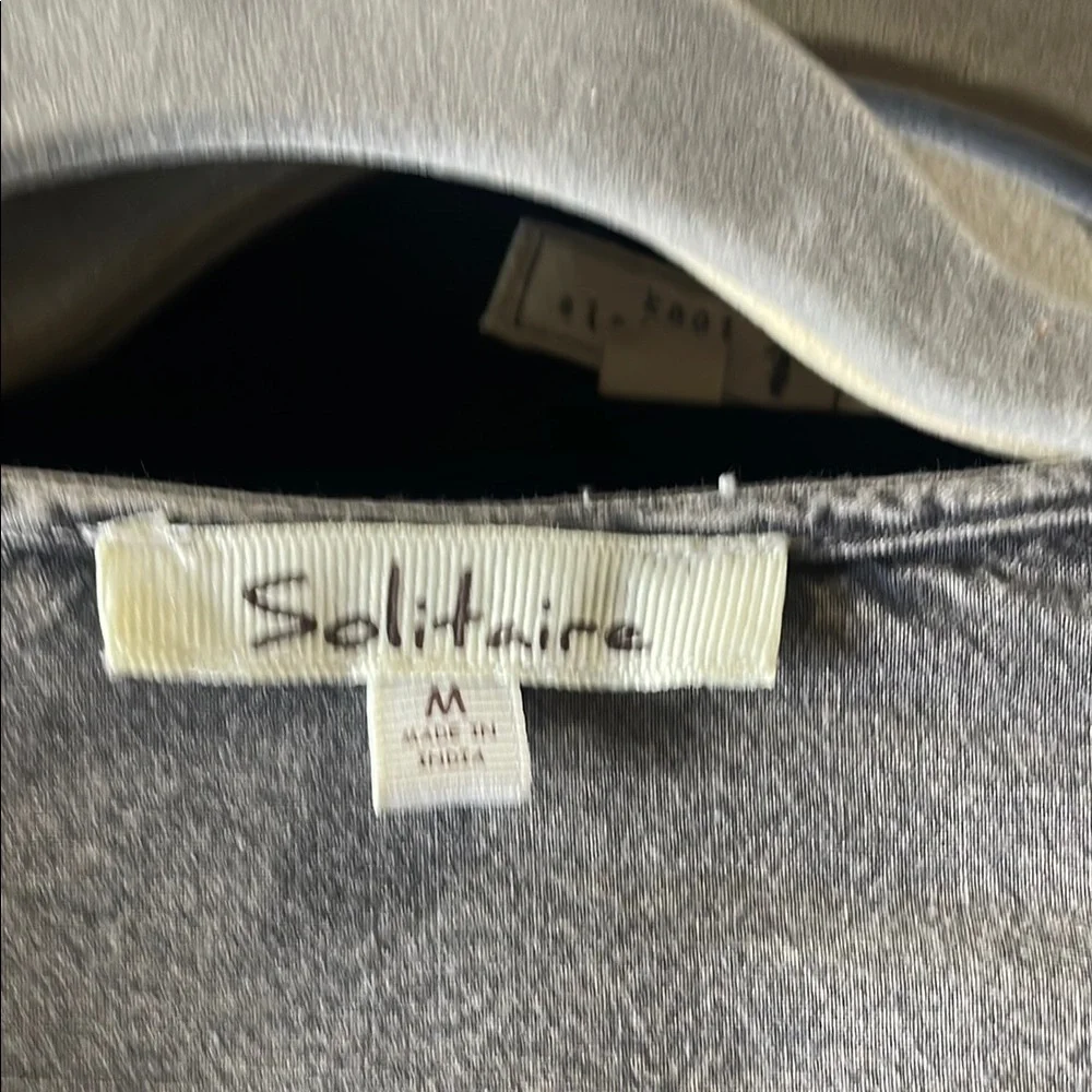 Solitaire Charcoal Gray boHo‎ Top